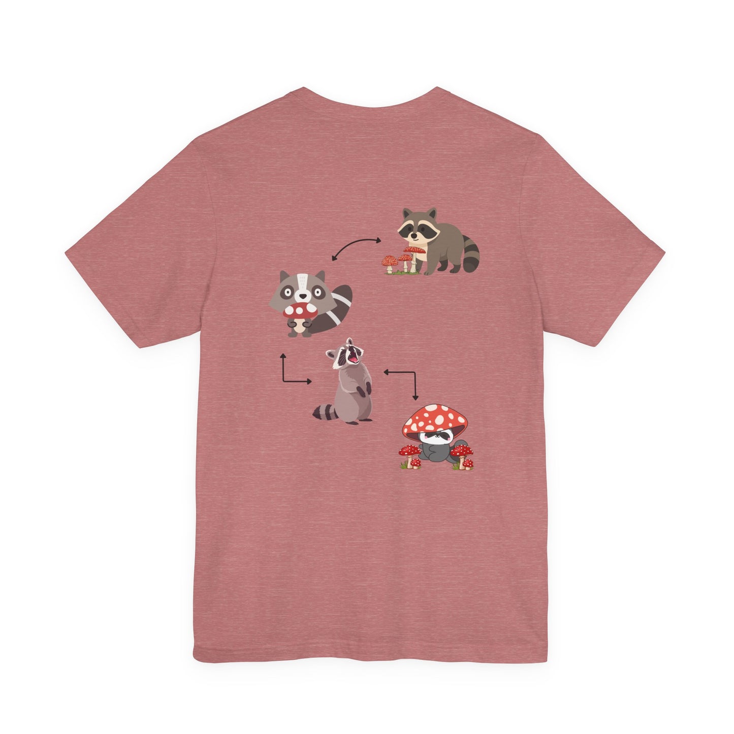 Raccoon Mushroom Psychedelic Animal Graphic Tee