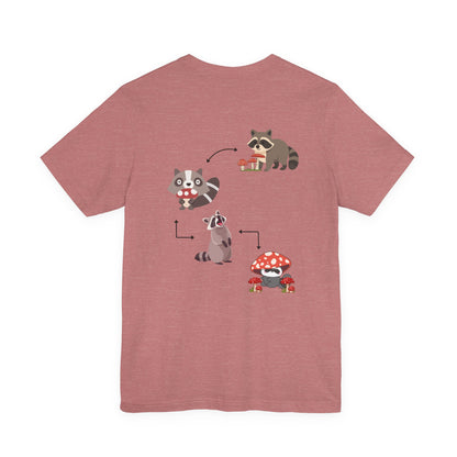 Raccoon Mushroom Psychedelic Animal Graphic Tee