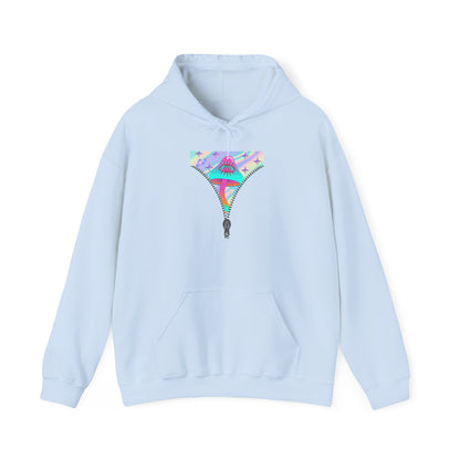 Surreal Zipper Mushroom Psychedelic Hooded Sweatshirt