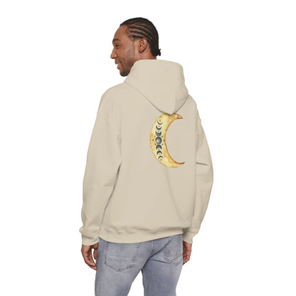 Moon Phases Spiritual Graphic Hooded Sweatshirt
