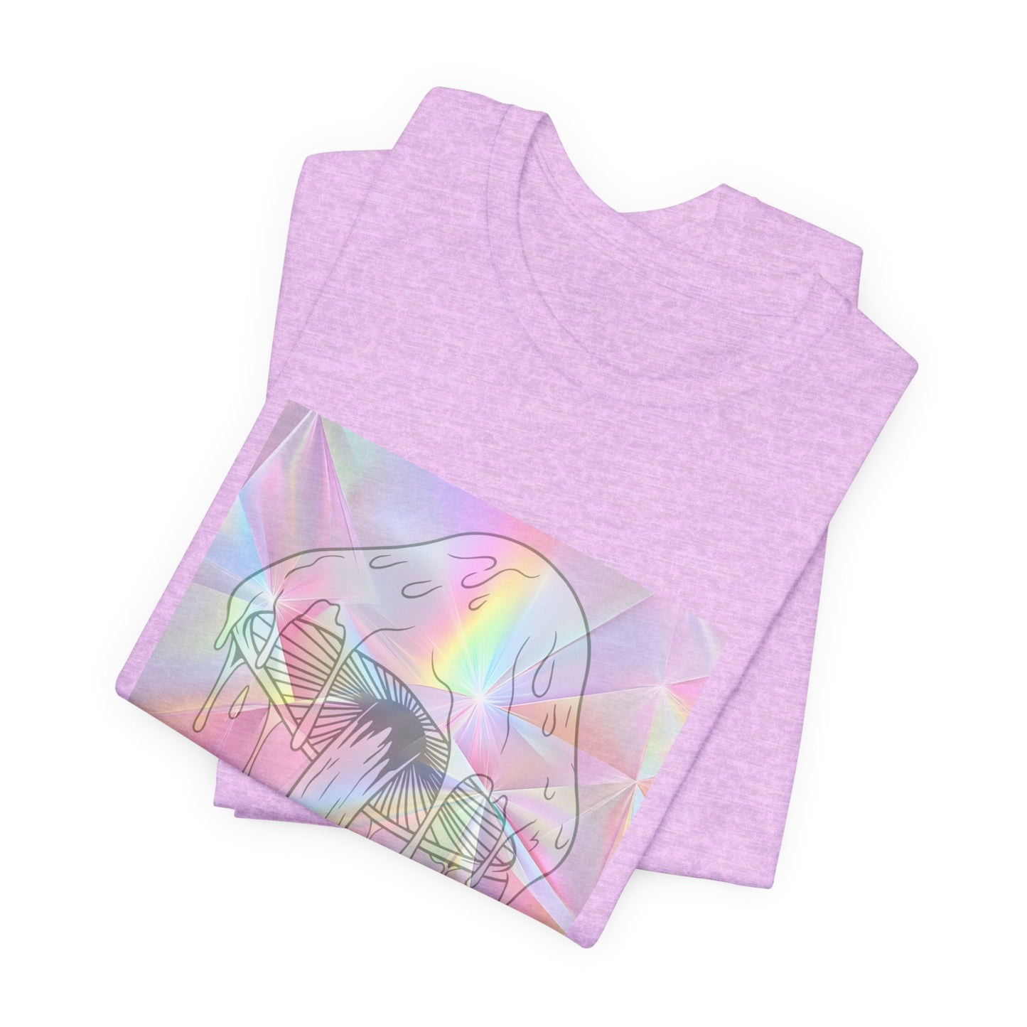 Reflective Mushroom Psychedelic Art Tee