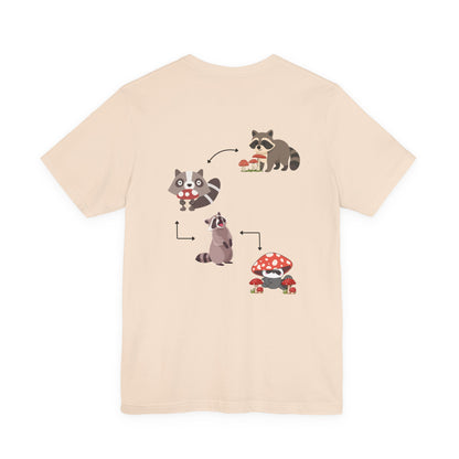 Raccoon Mushroom Psychedelic Animal Graphic Tee