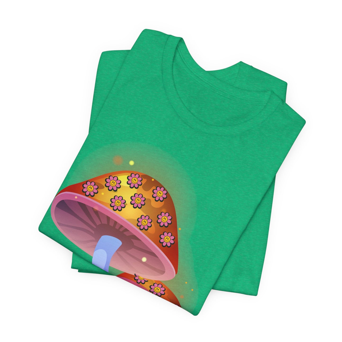 Smiley Mushroom Psychedelic Graphic Tee