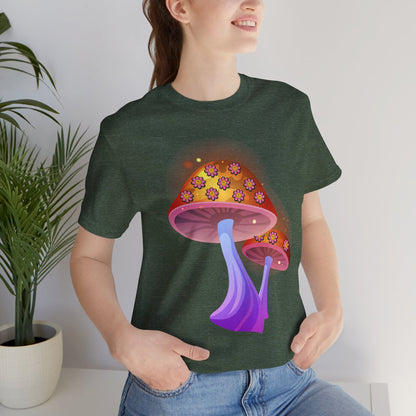 Smiley Mushroom Psychedelic Graphic Tee