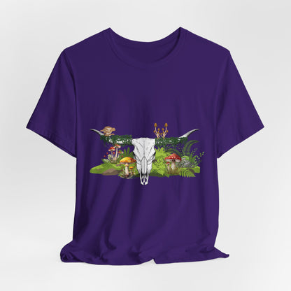 Longhorn Skull Mushroom Western Psychedelic Tee