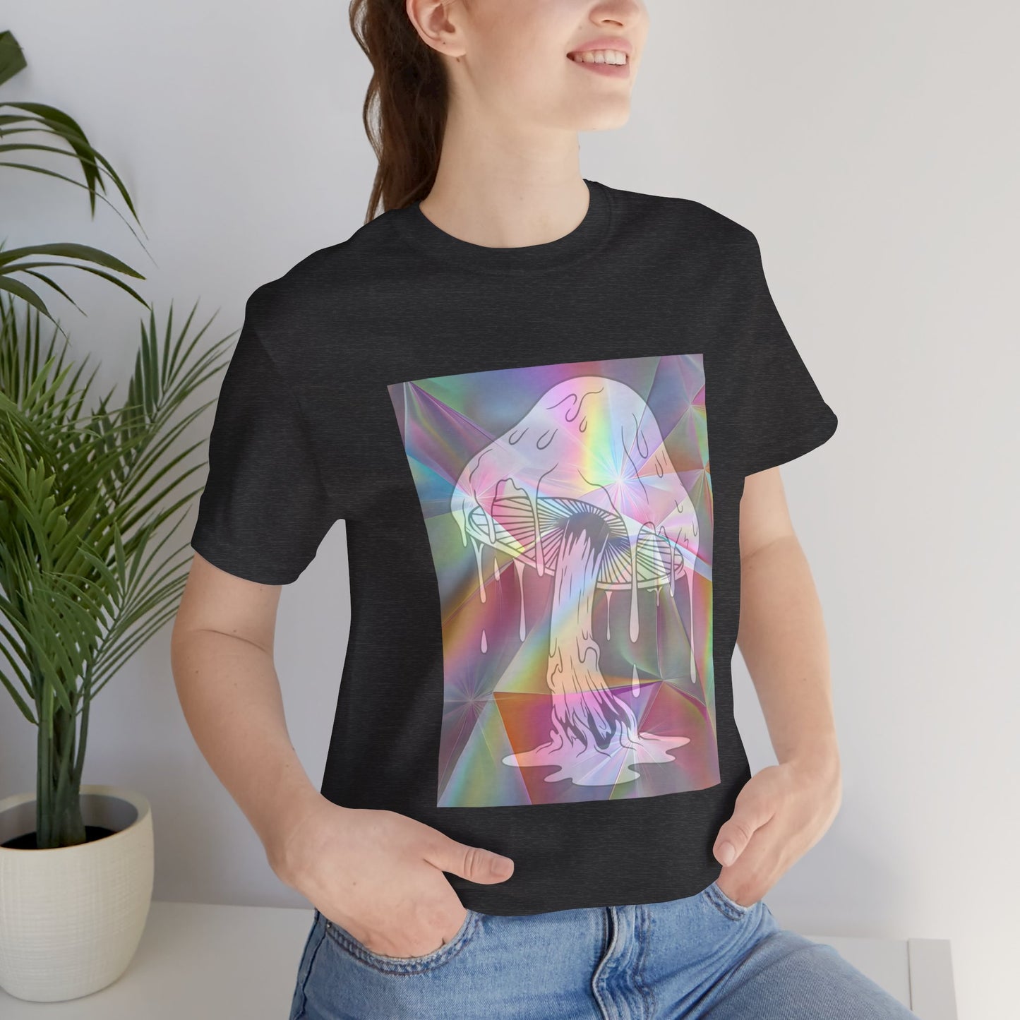 Reflective Mushroom Psychedelic Art Tee