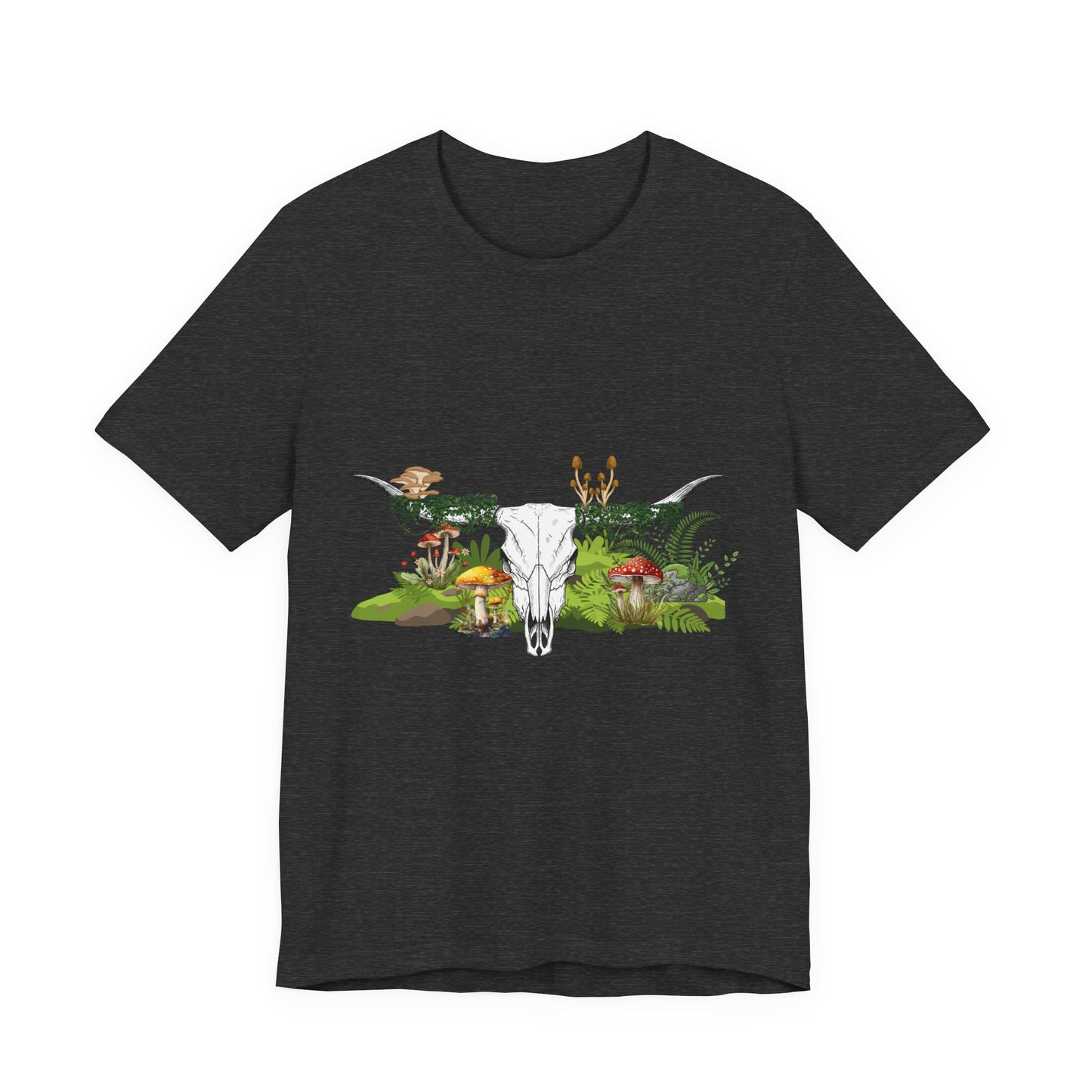 Longhorn Skull Mushroom Western Psychedelic Tee