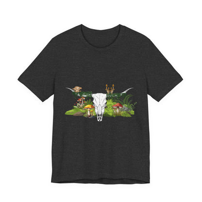Longhorn Skull Mushroom Western Psychedelic Tee