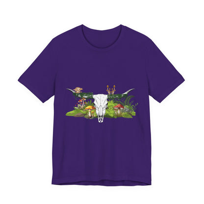 Longhorn Skull Mushroom Western Psychedelic Tee