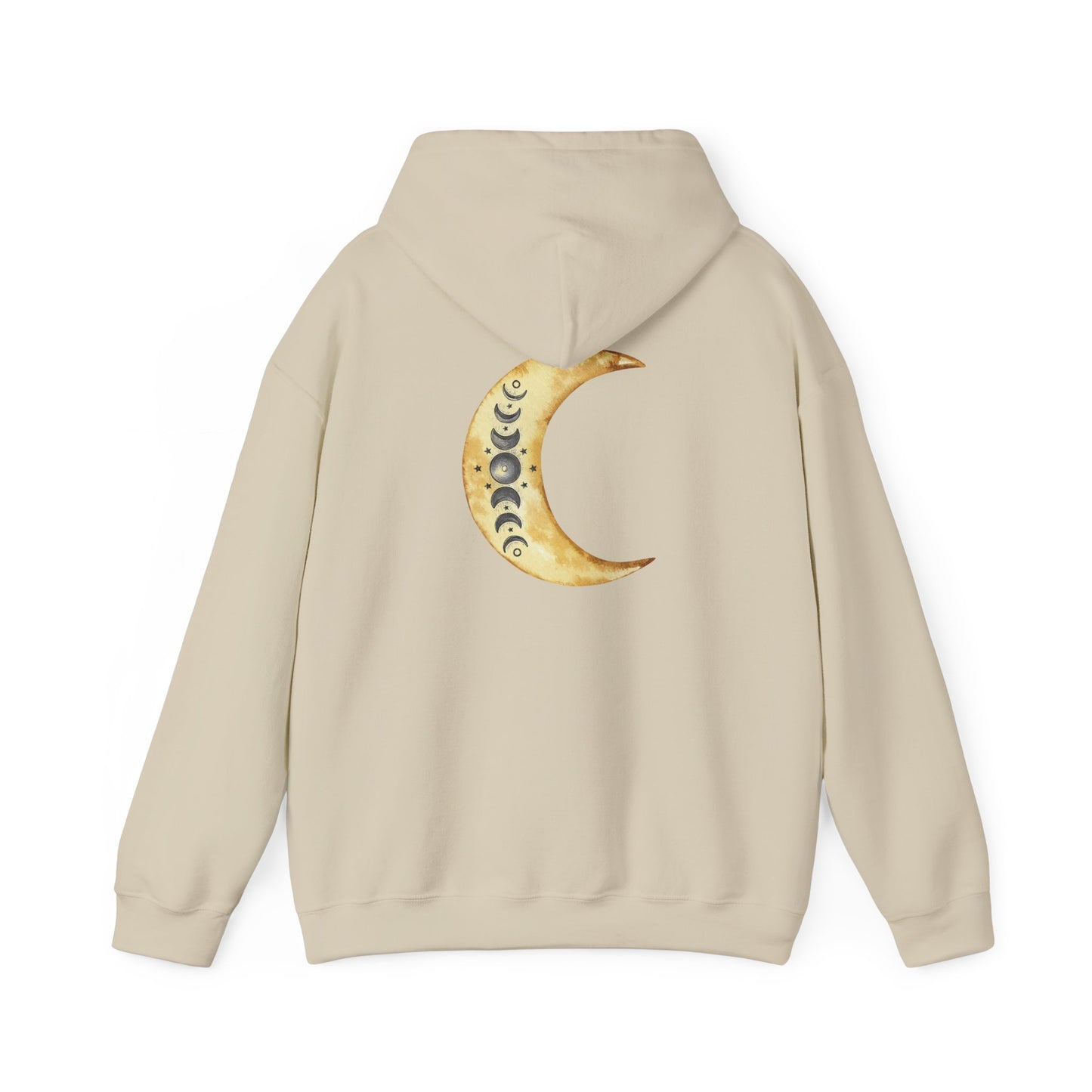 Moon Phases Spiritual Graphic Hooded Sweatshirt