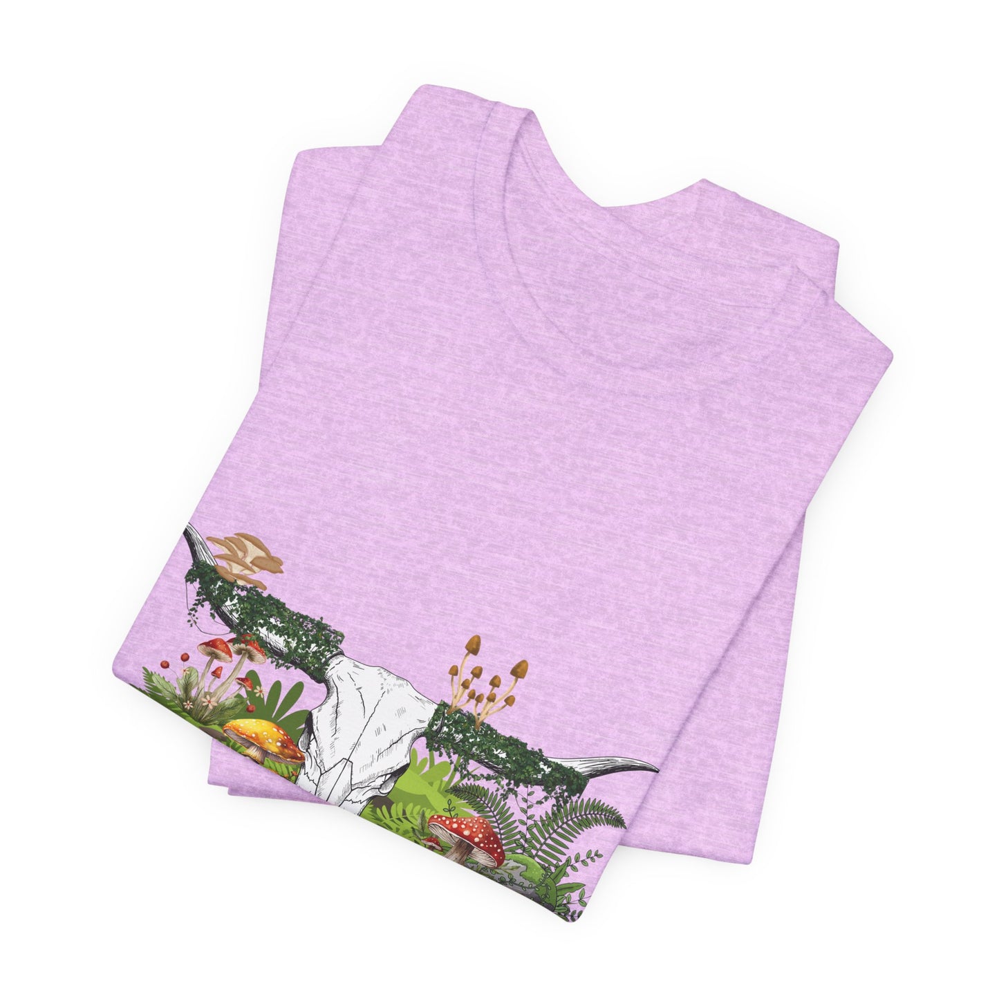 Longhorn Skull Mushroom Western Psychedelic Tee