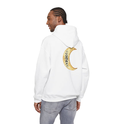 Moon Phases Spiritual Graphic Hooded Sweatshirt