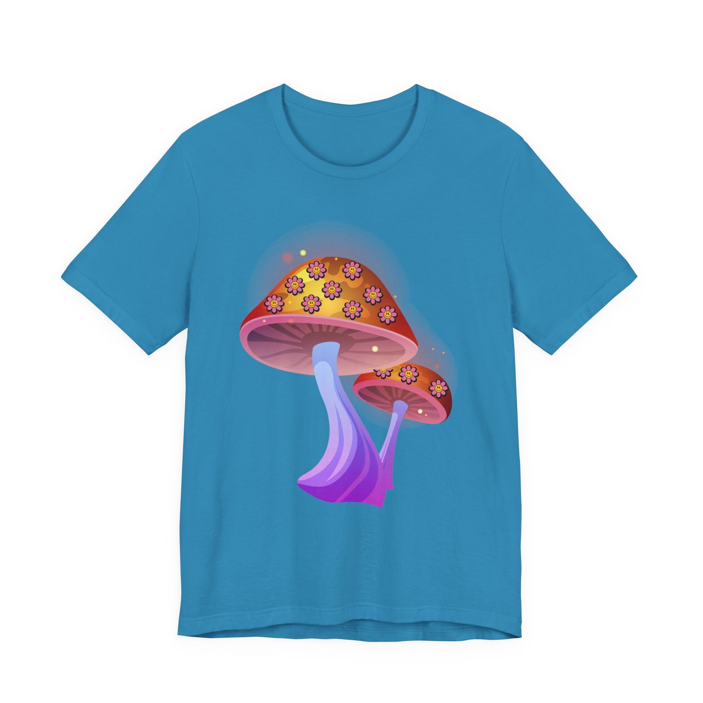 Smiley Mushroom Psychedelic Graphic Tee