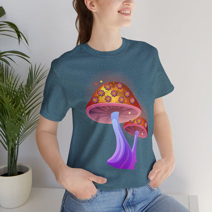 Smiley Mushroom Psychedelic Graphic Tee