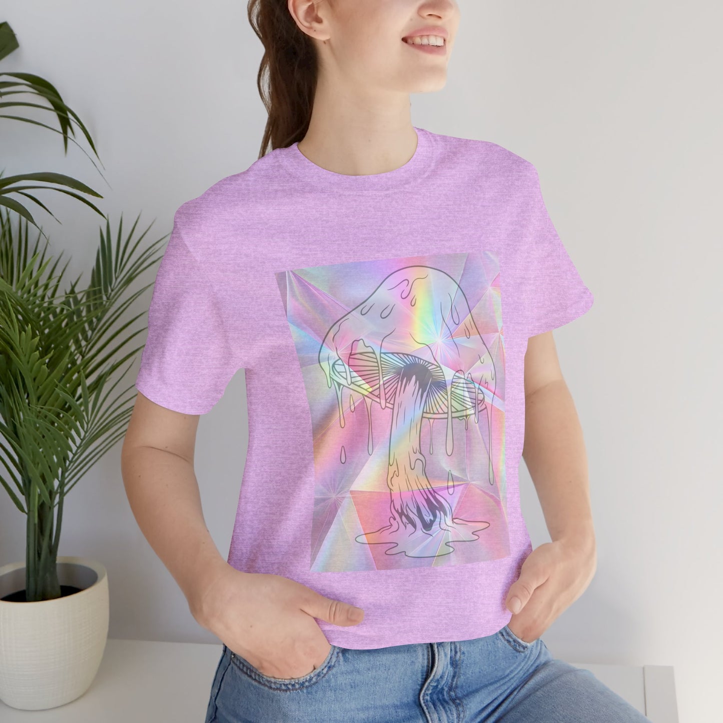 Reflective Mushroom Psychedelic Art Tee