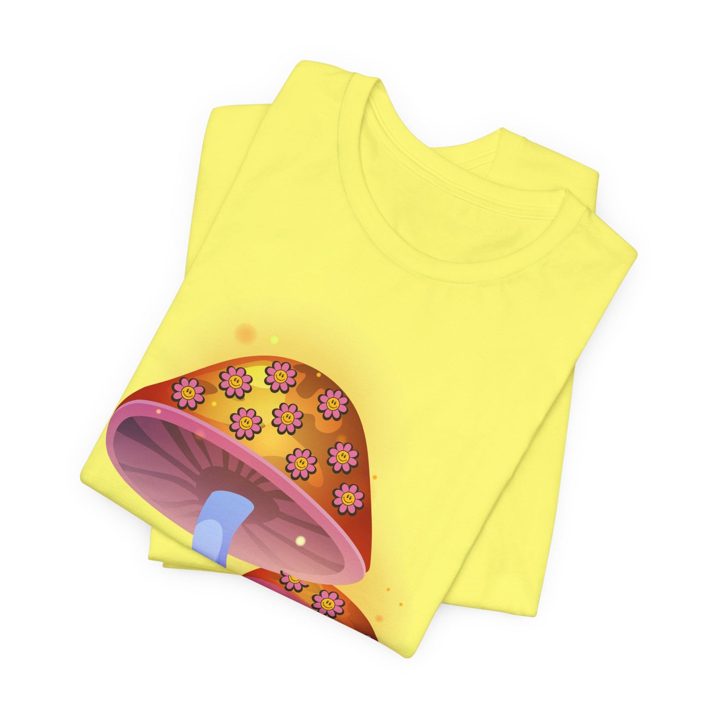 Smiley Mushroom Psychedelic Graphic Tee