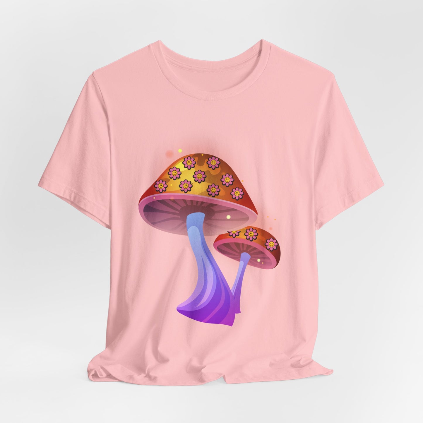 Smiley Mushroom Psychedelic Graphic Tee