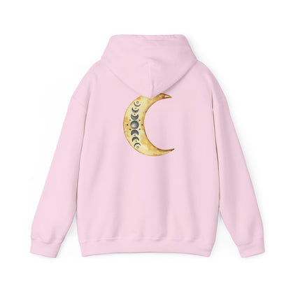 Moon Phases Spiritual Graphic Hooded Sweatshirt
