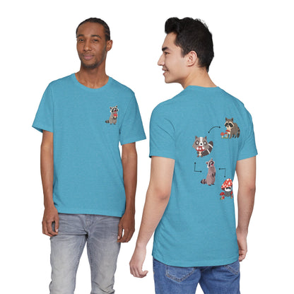 Raccoon Mushroom Psychedelic Animal Graphic Tee