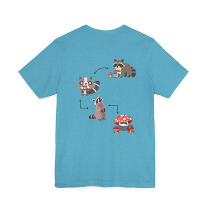 Raccoon Mushroom Psychedelic Animal Graphic Tee