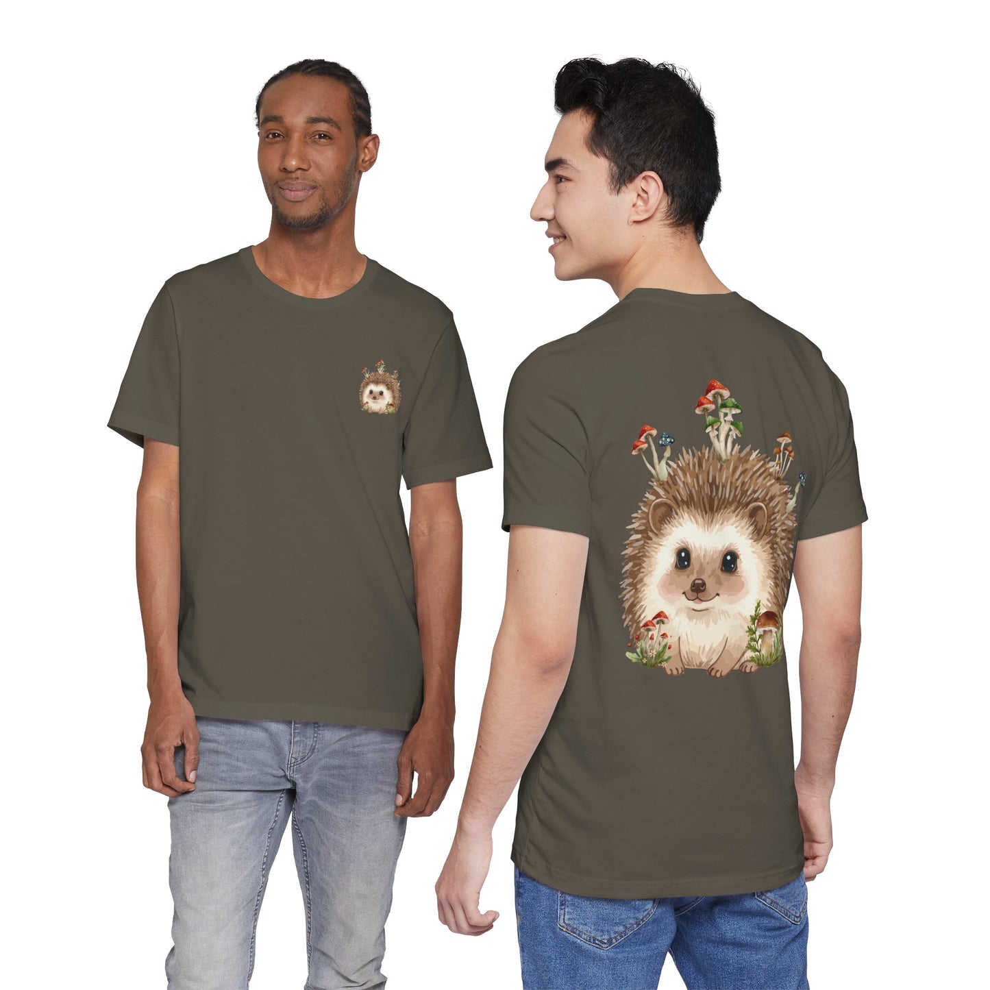 Hedgehog Mushroom Psychedelic Aniaml Graphic Tee