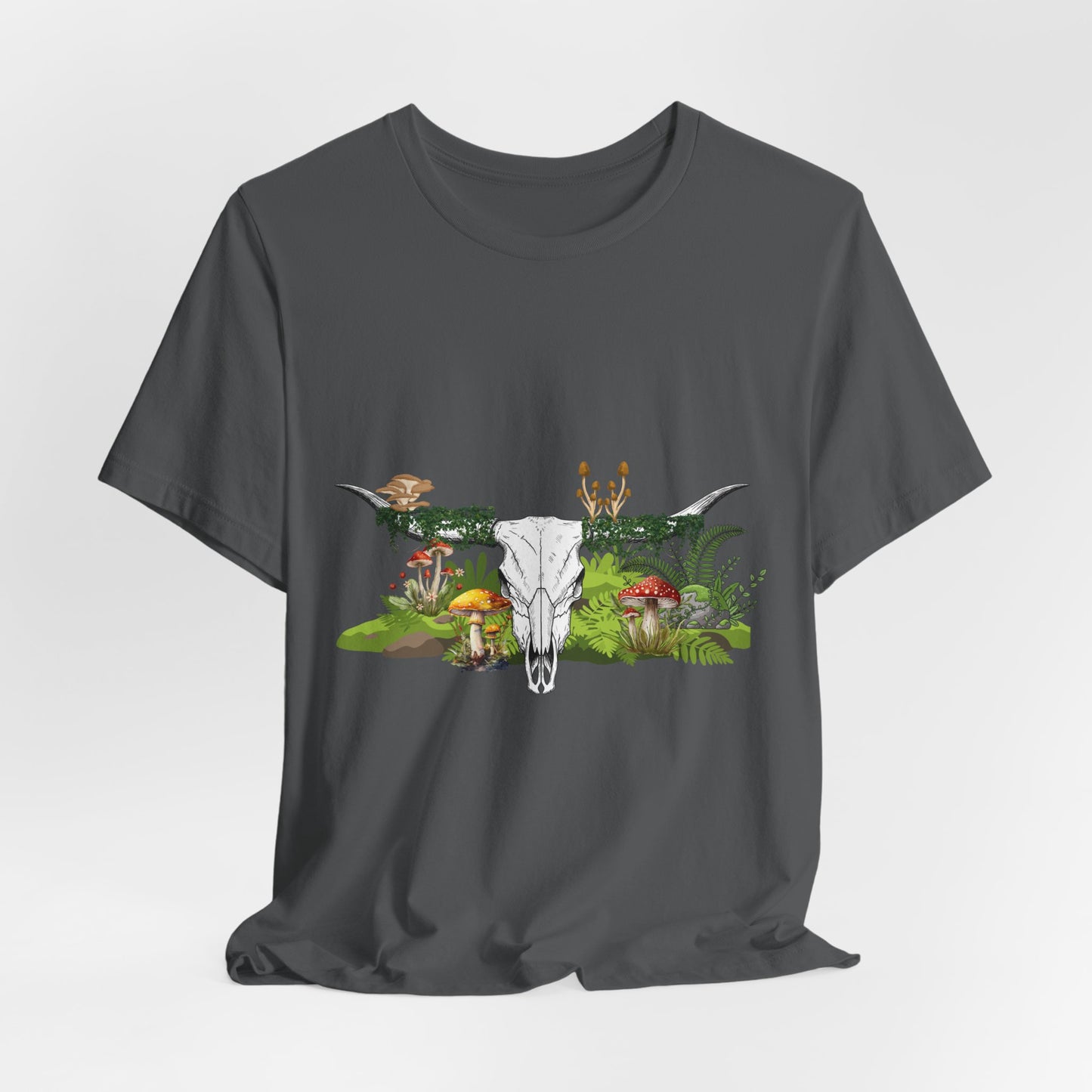 Longhorn Skull Mushroom Western Psychedelic Tee