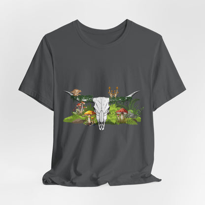 Longhorn Skull Mushroom Western Psychedelic Tee