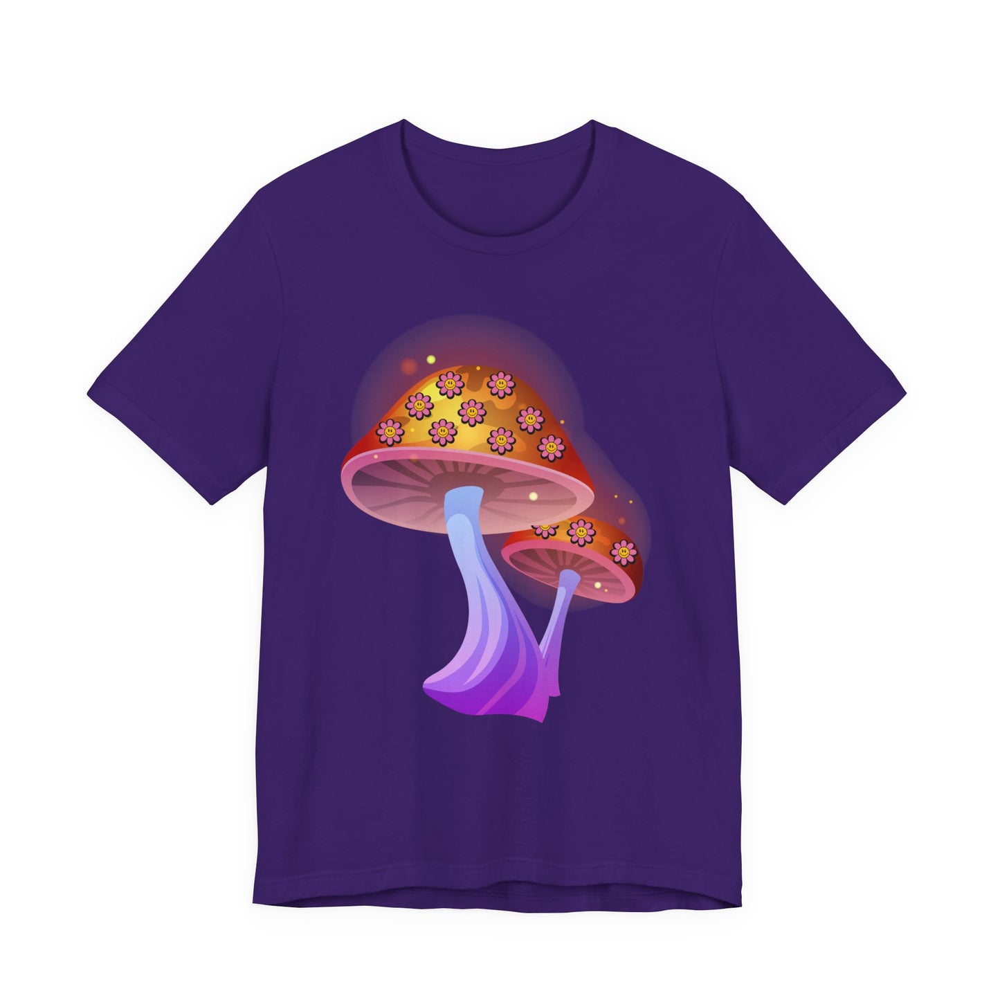 Smiley Mushroom Psychedelic Graphic Tee