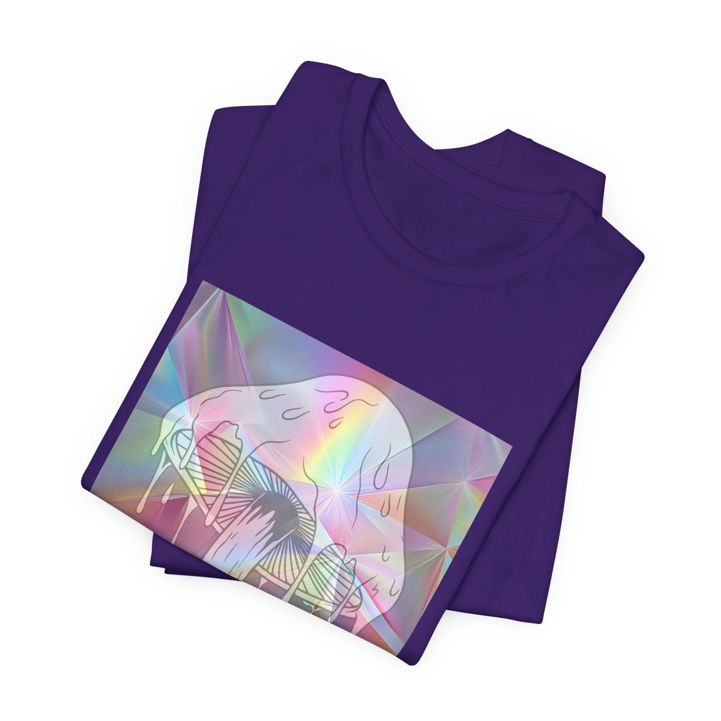 Reflective Mushroom Psychedelic Art Tee