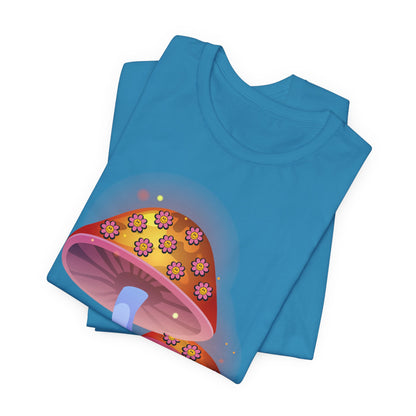 Smiley Mushroom Psychedelic Graphic Tee