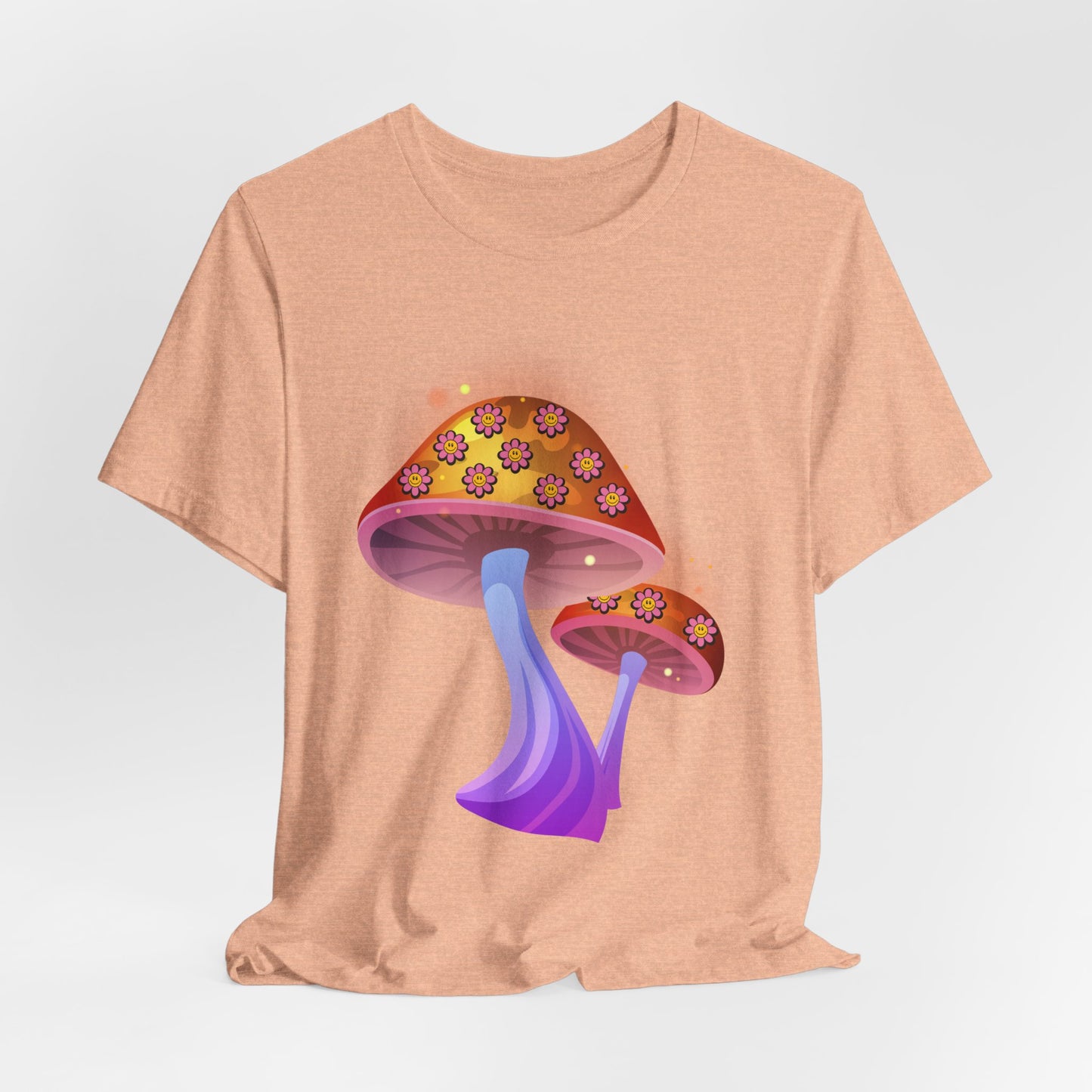 Smiley Mushroom Psychedelic Graphic Tee