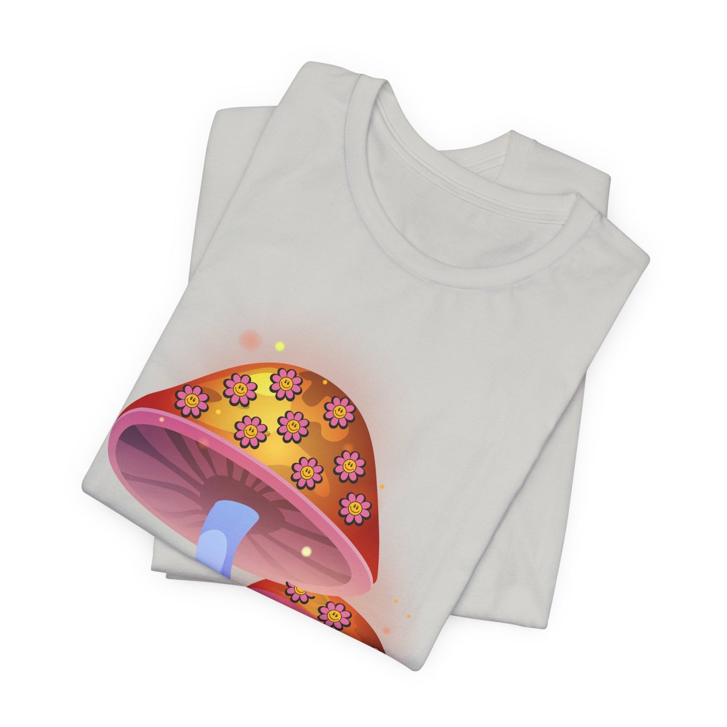 Smiley Mushroom Psychedelic Graphic Tee