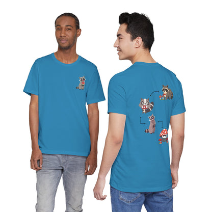 Raccoon Mushroom Psychedelic Animal Graphic Tee