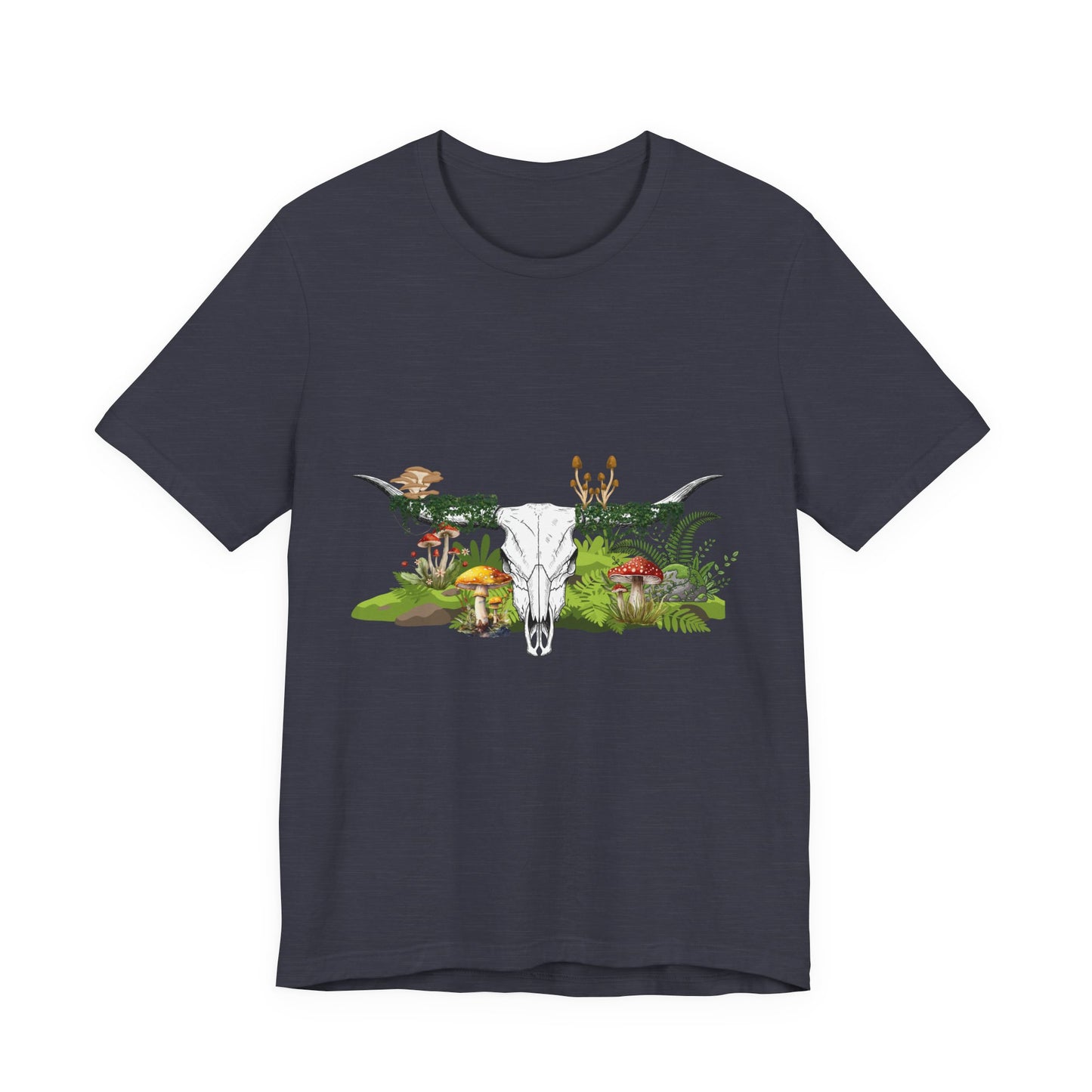 Longhorn Skull Mushroom Western Psychedelic Tee
