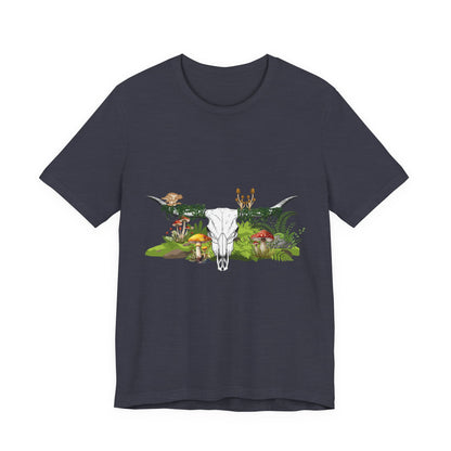 Longhorn Skull Mushroom Western Psychedelic Tee