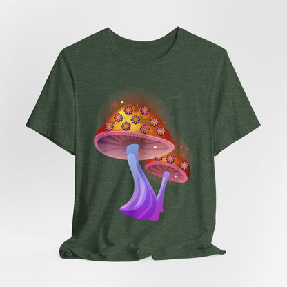 Smiley Mushroom Psychedelic Graphic Tee