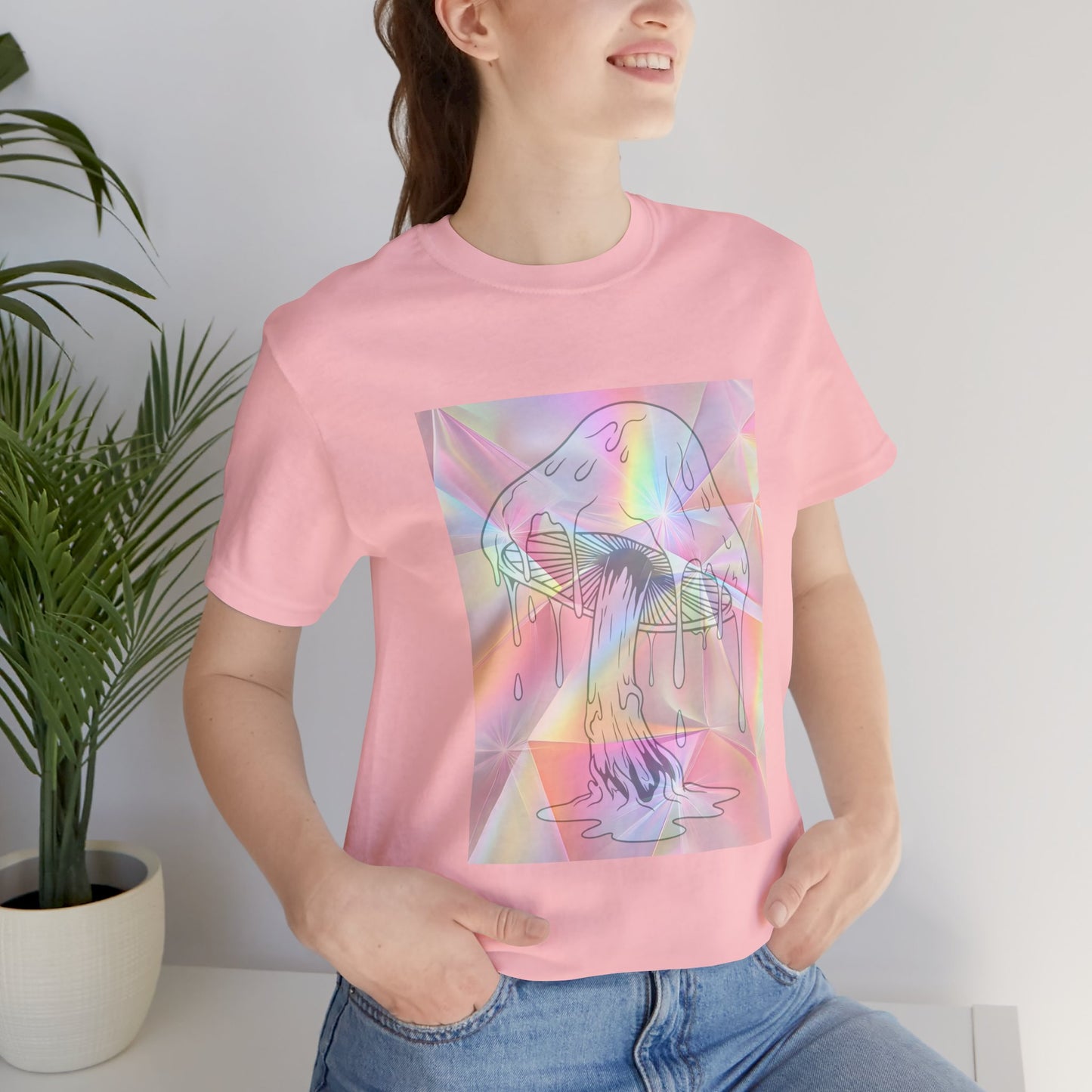 Reflective Mushroom Psychedelic Art Tee