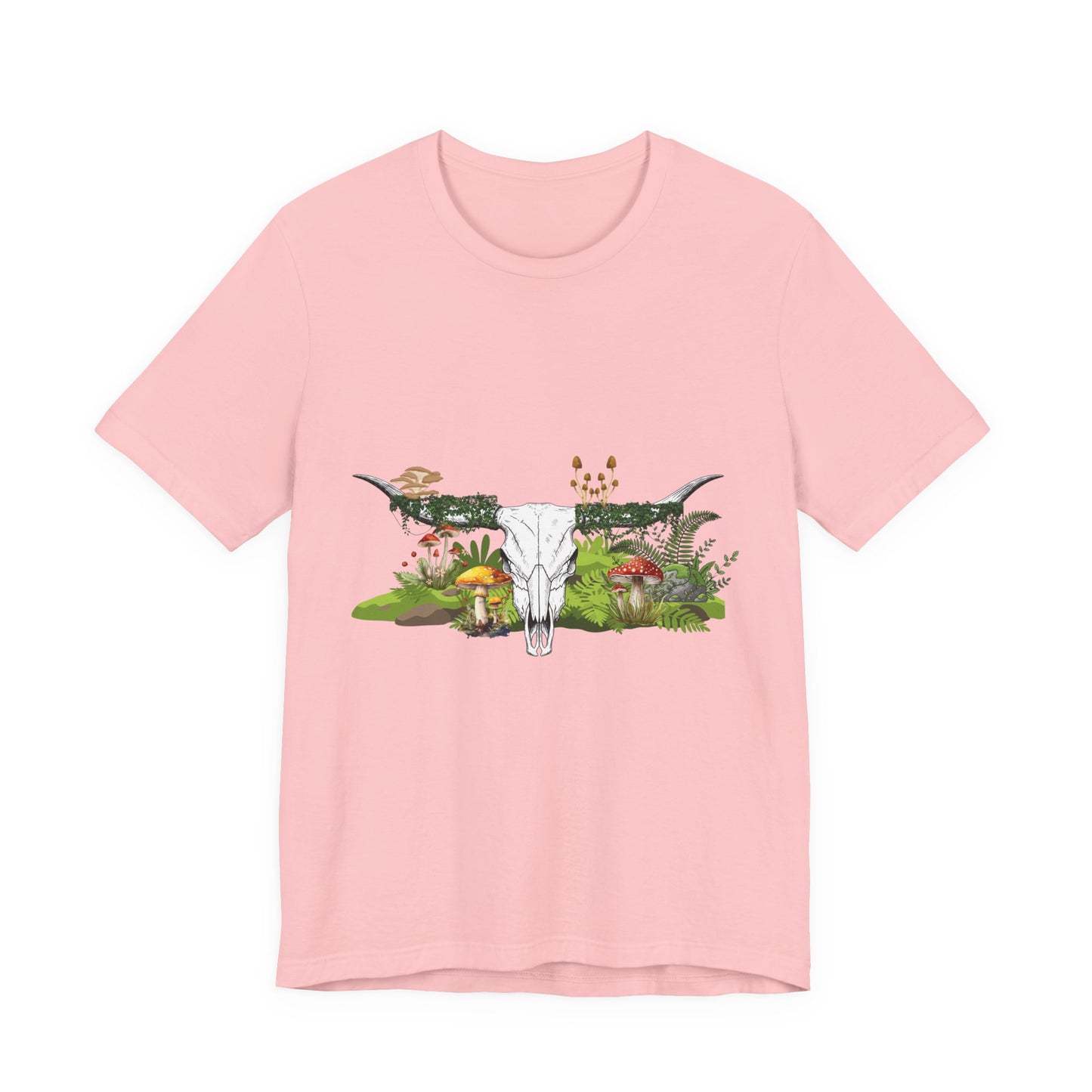 Longhorn Skull Mushroom Western Psychedelic Tee