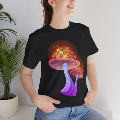 Smiley Mushroom Psychedelic Graphic Tee