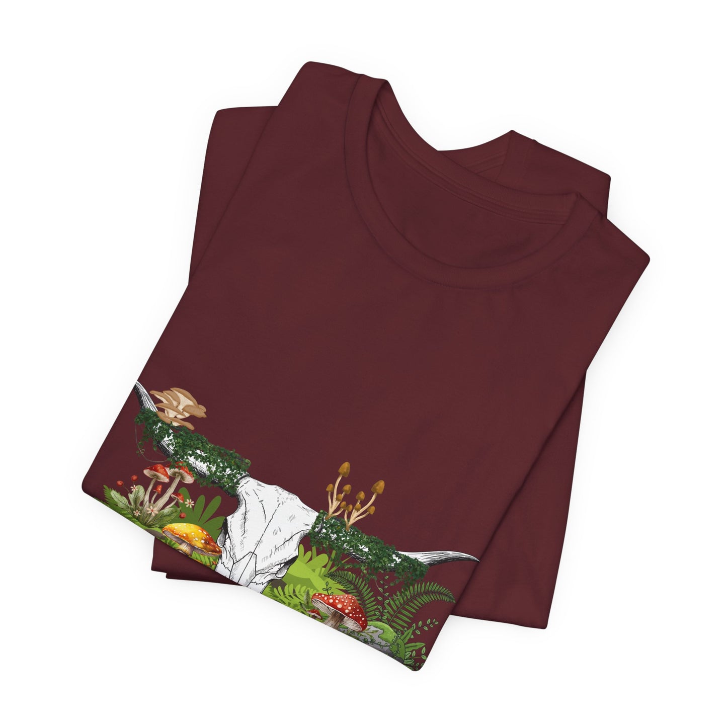 Longhorn Skull Mushroom Western Psychedelic Tee