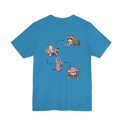 Raccoon Mushroom Psychedelic Animal Graphic Tee