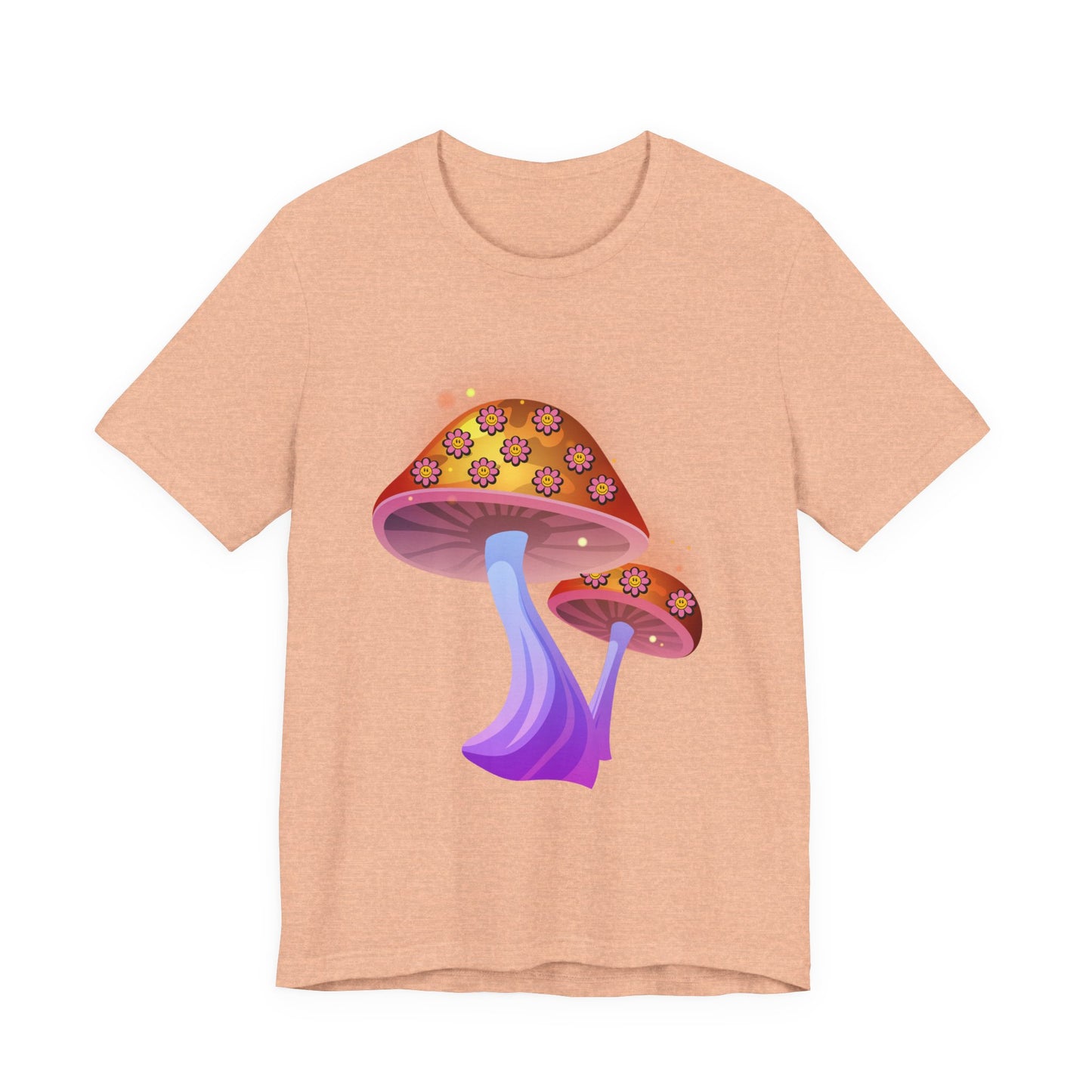 Smiley Mushroom Psychedelic Graphic Tee