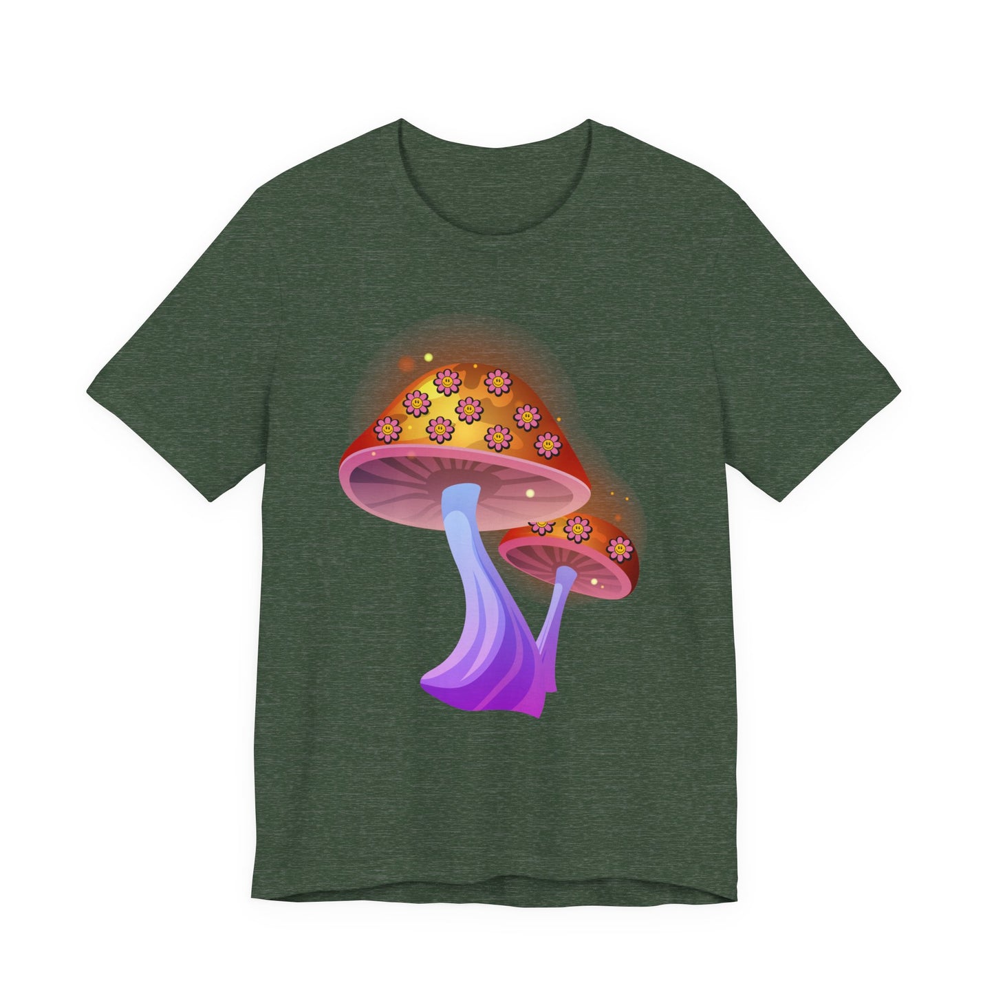 Smiley Mushroom Psychedelic Graphic Tee