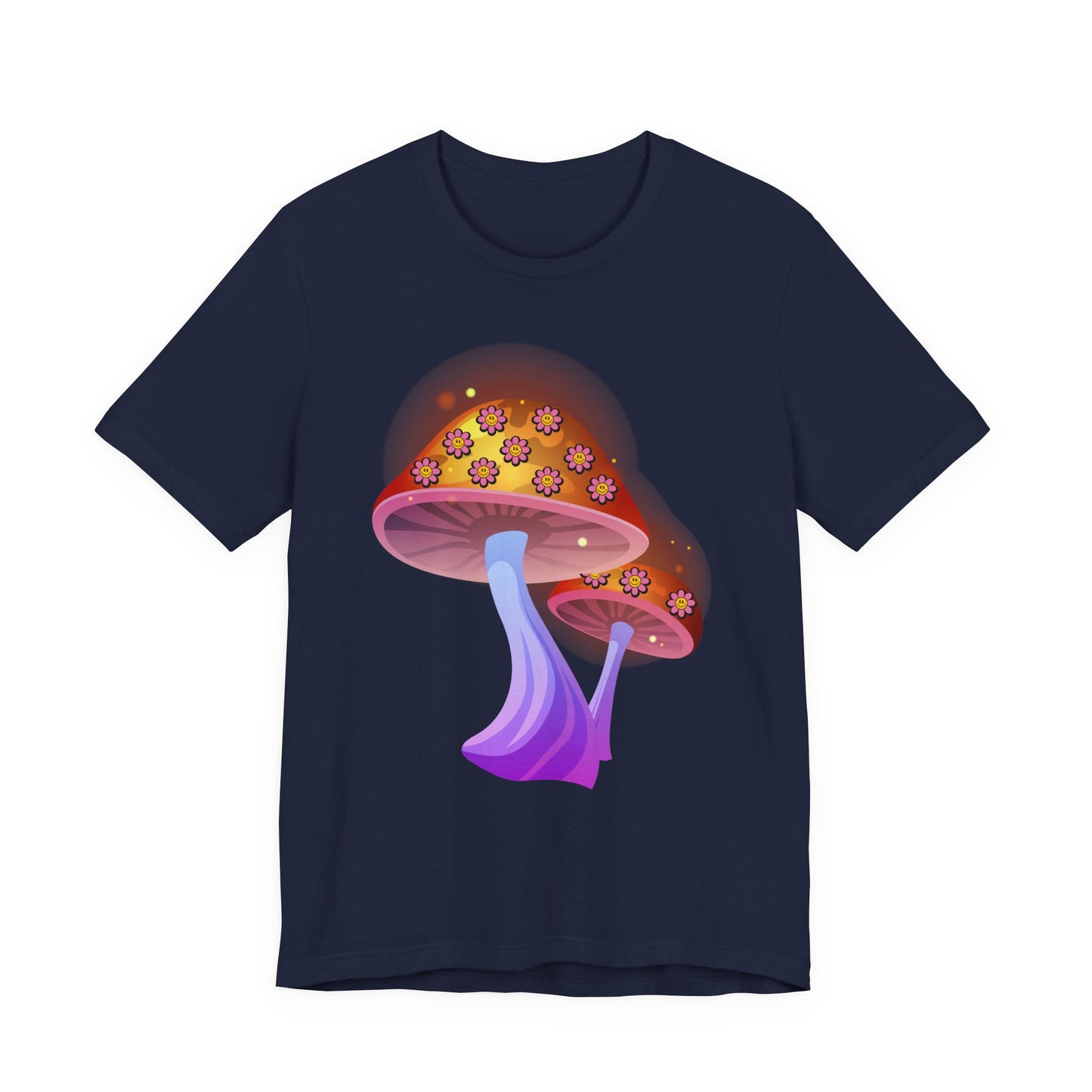Smiley Mushroom Psychedelic Graphic Tee