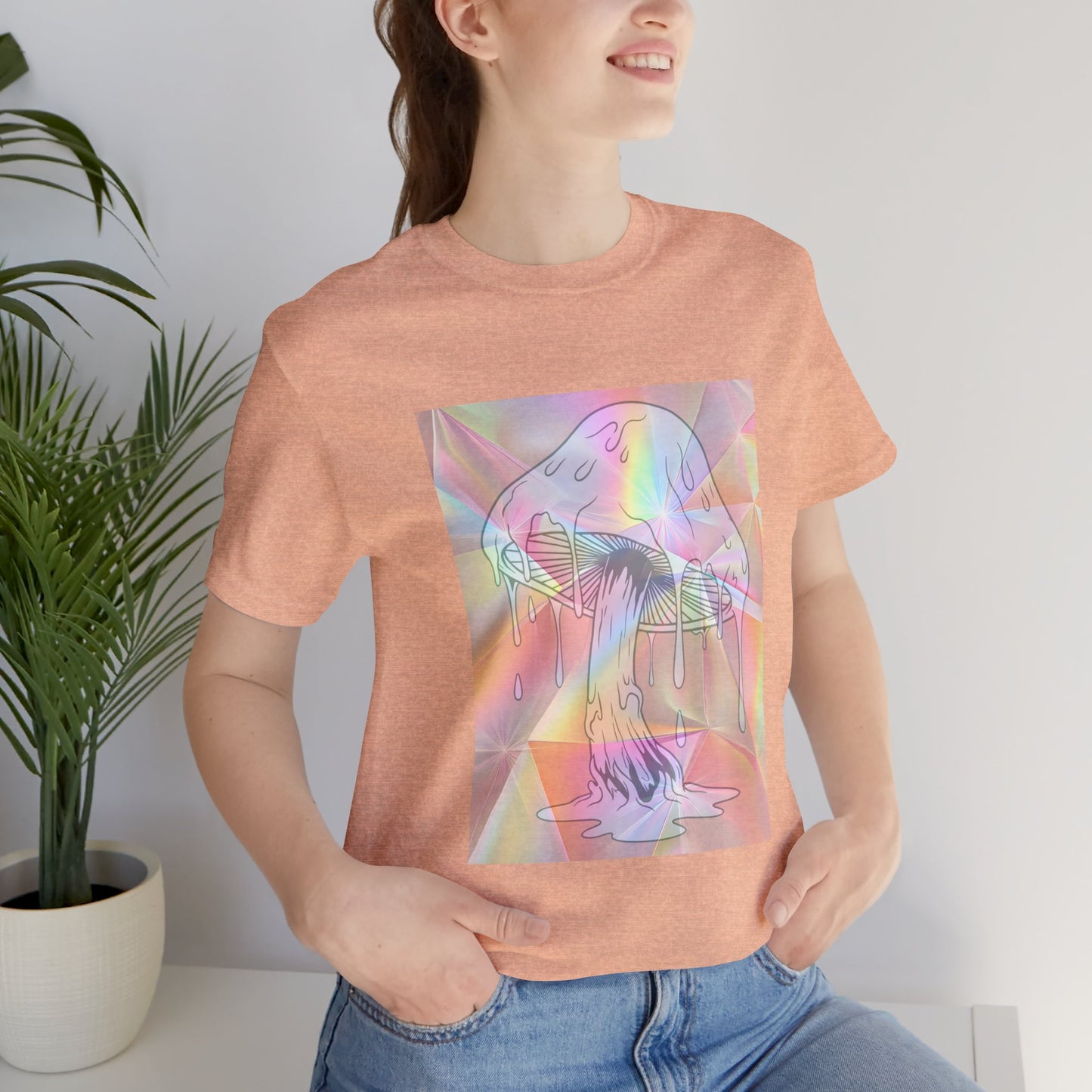 Reflective Mushroom Psychedelic Art Tee