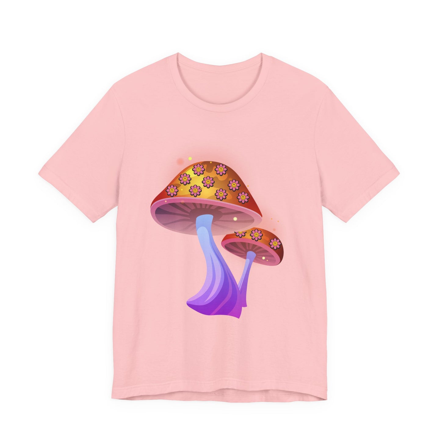 Smiley Mushroom Psychedelic Graphic Tee