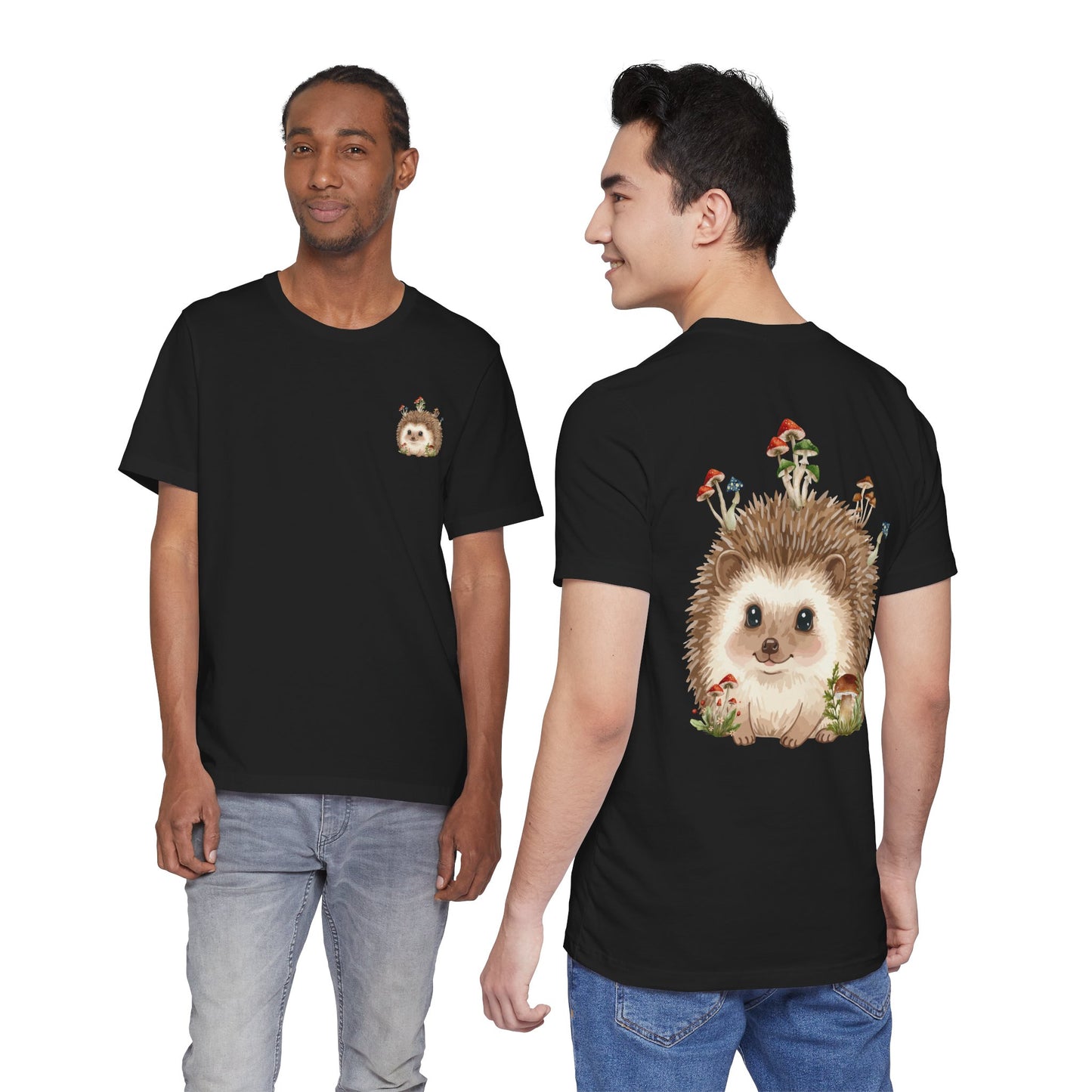Hedgehog Mushroom Psychedelic Aniaml Graphic Tee