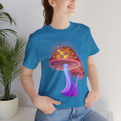 Smiley Mushroom Psychedelic Graphic Tee