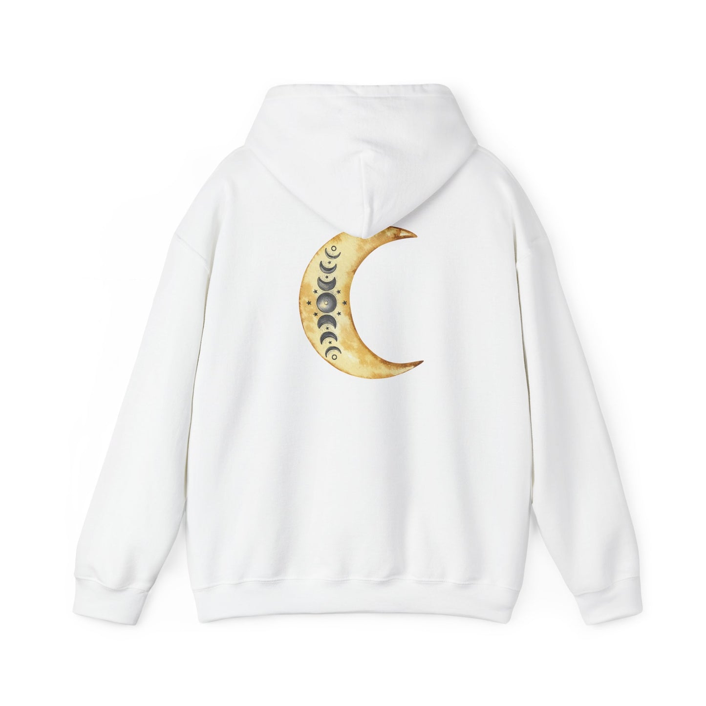 Moon Phases Spiritual Graphic Hooded Sweatshirt