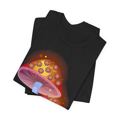 Smiley Mushroom Psychedelic Graphic Tee